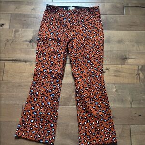 Anthropologie Leopard Print Pants - Orange and Black